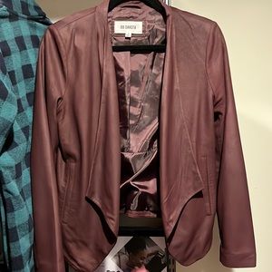 BB Dakota women’s maroon purple leather jacket new without tags NWOT S Small